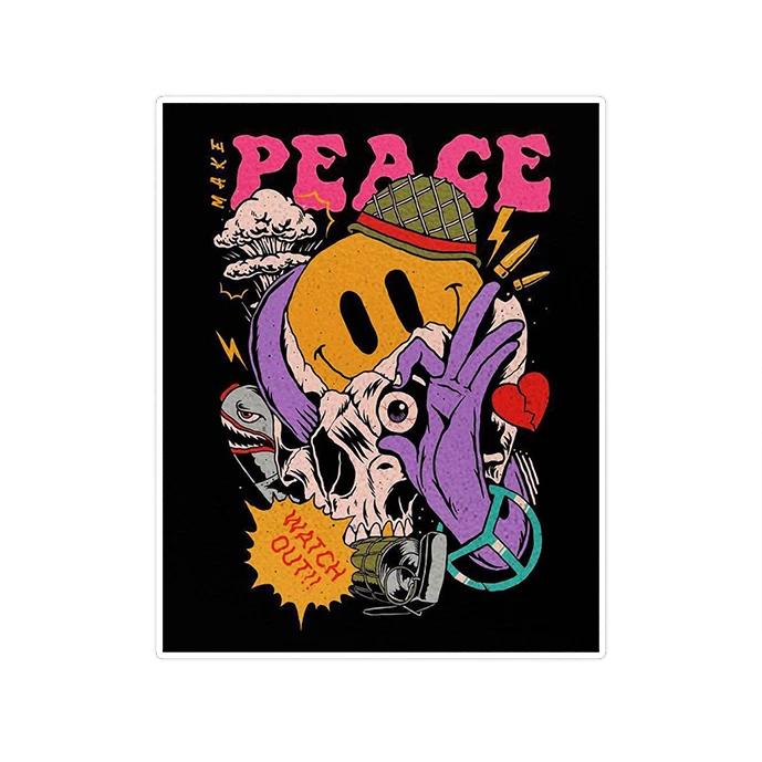 استیکر تزئینی موبایل و تبلت ماسا دیزاین مدل SM00033 PEACE