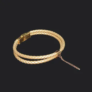 دستبند زنانه مدل چرم آویزدار