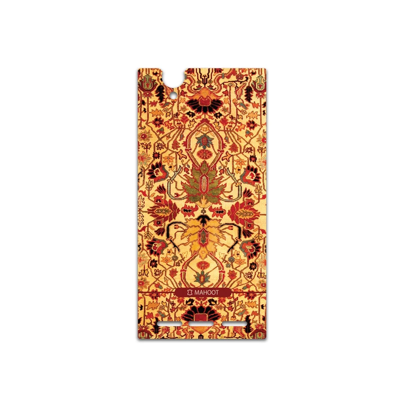 برچسب پوششی ماهوت مدل Persian-Carpet-Yellow مناسب برای گوشی موبایل سونی Xperia T2 Ultra