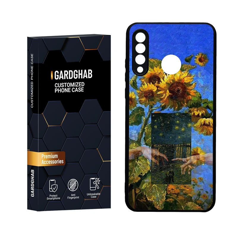 کاور گارد قاب مدل دور ژله ای هنری مناسب برای گوشی موبایل هوآوی P30 Lite