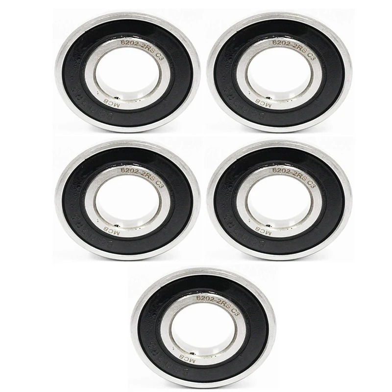 بلبرینگ دینام ام سی بی مدل 6202.2RS/C3 بسته 5 عددی