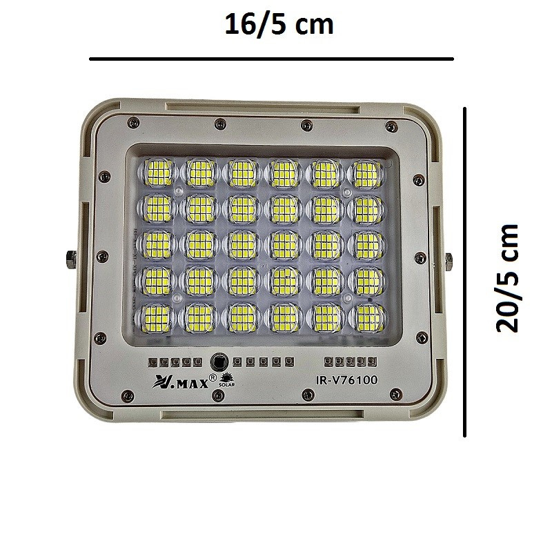 پروژکتورخورشیدی وی مکس مدل IR-V76100 ظرفیت 100وات ساعت پروژکتورخورشیدی وی مکس مدل IR-V76100 ظرفیت 100وات ساعت