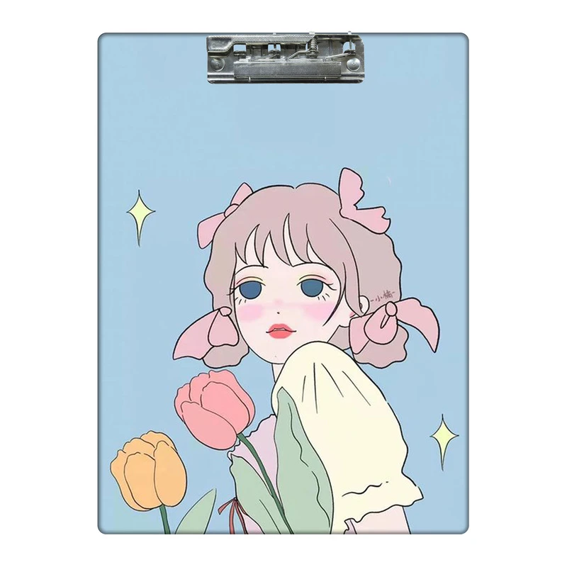 تخته شاسی طرح دختر و گل های لاله کد  5169435 سایز A4