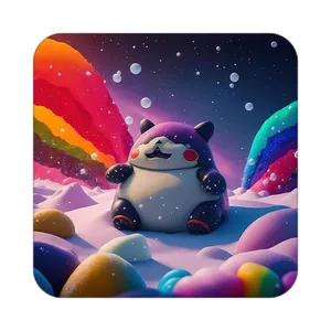 زیر لیوانی کاکتی طرح حیوانات رنگی مدل mp26624