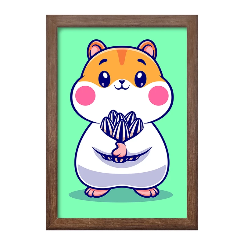 تابلو خندالو طرح حیوانات بامزه همستر کد 29680