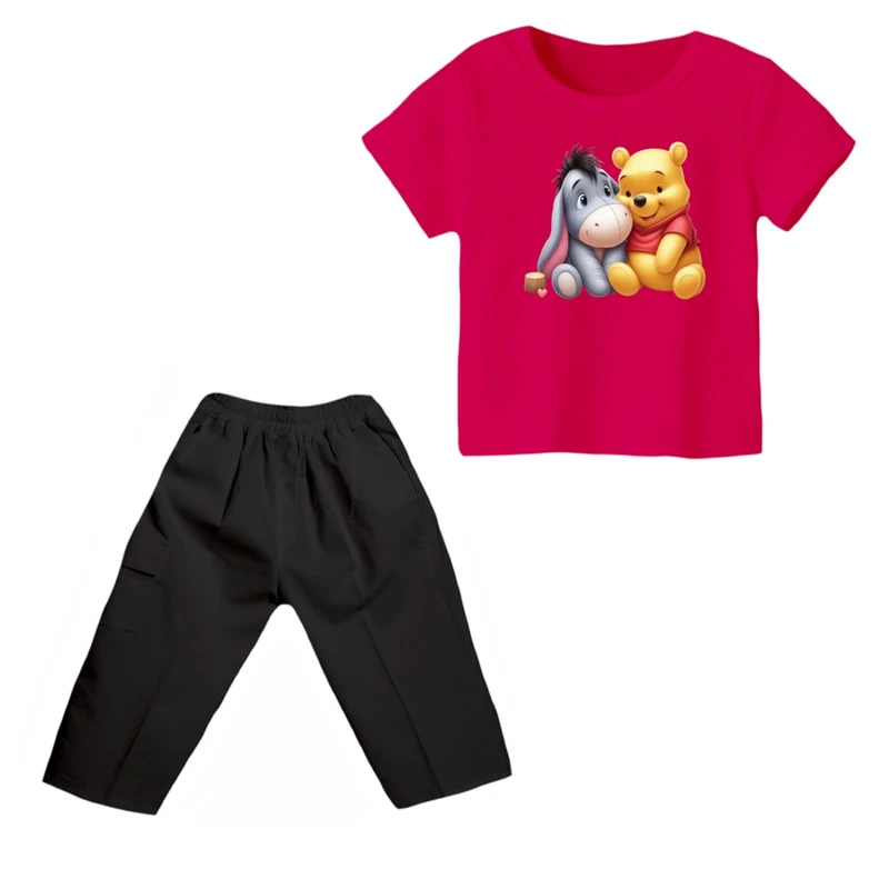 ست تی شرت و شلوارک پسرانه مدل پو کد 43