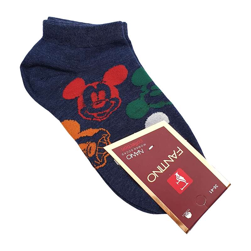 جوراب دخترانه مدل میکی موس کد JB146-DBL