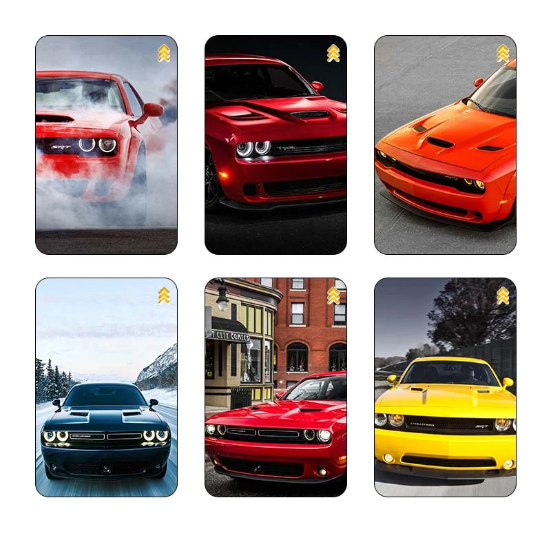 استيکر کارت کارنيکا طرح دوج چلنجر Dodge Challenger کد 81989 مجموعه 6 عددی