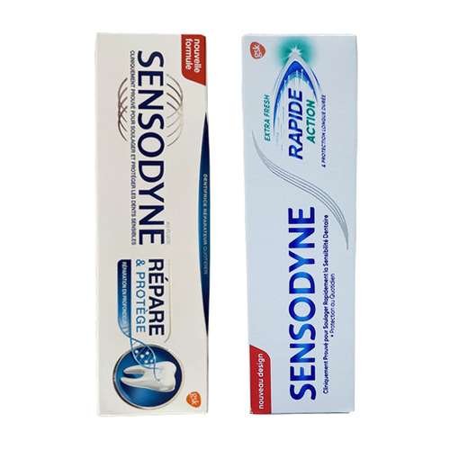 خمیر دندان سنسوداین مدل RAPID & REPAIR حجم 75 میلی لیتر بسته 2 عددی