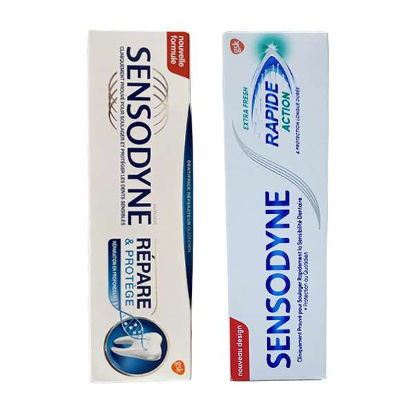 خمیر دندان سنسوداین مدل RAPID & REPAIR حجم 75 میلی لیتر بسته 2 عددی