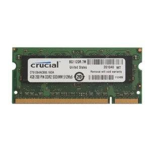 رم لپ تاپ DDR2 تک کاناله 800 مگاهرتز 6400 کروشیال مدل PC2 ظرفیت 4 گیگابایت