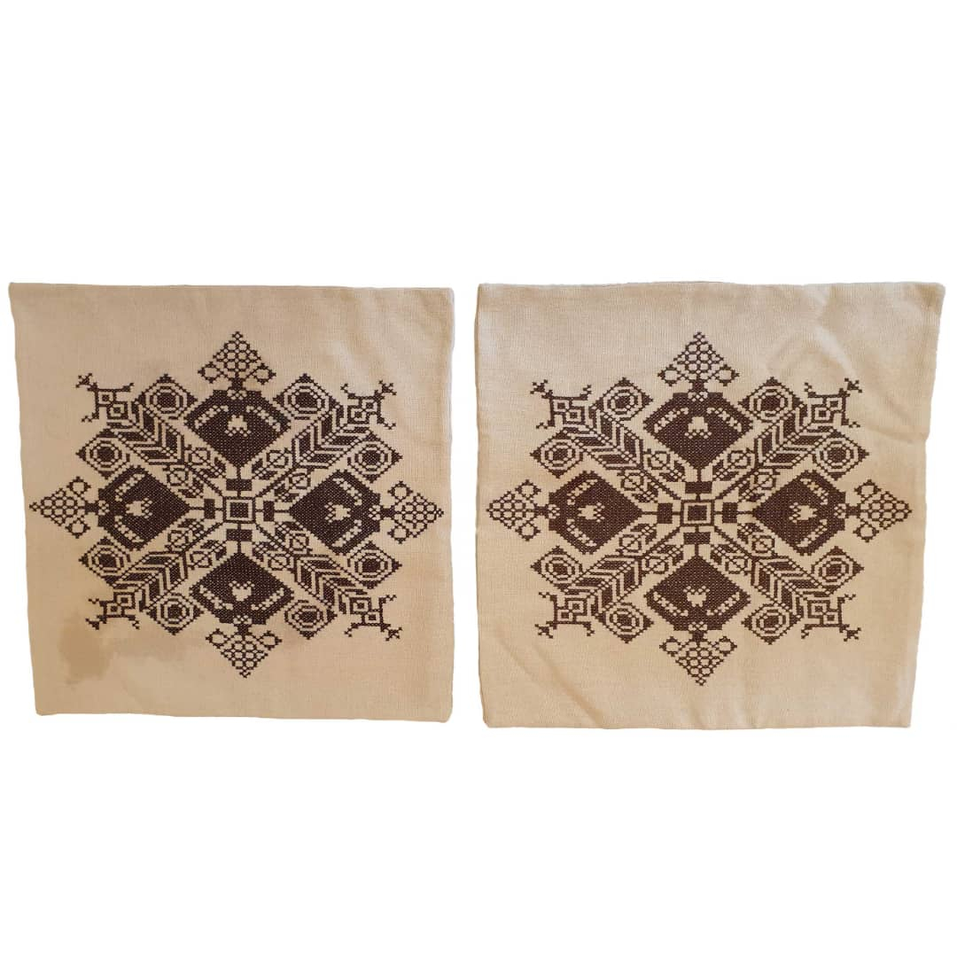 کاور کوسن سوزن دوزی کد K1 بسته 2 عددی