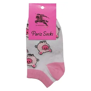 جوراب دخترانه مدل خوک 01 رنگ سبز