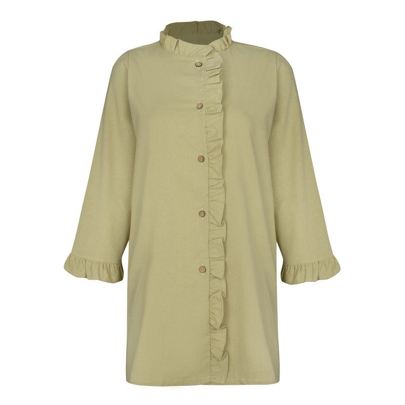 شومیز آستین بلند یقه گرد زنانه مدل Gree76