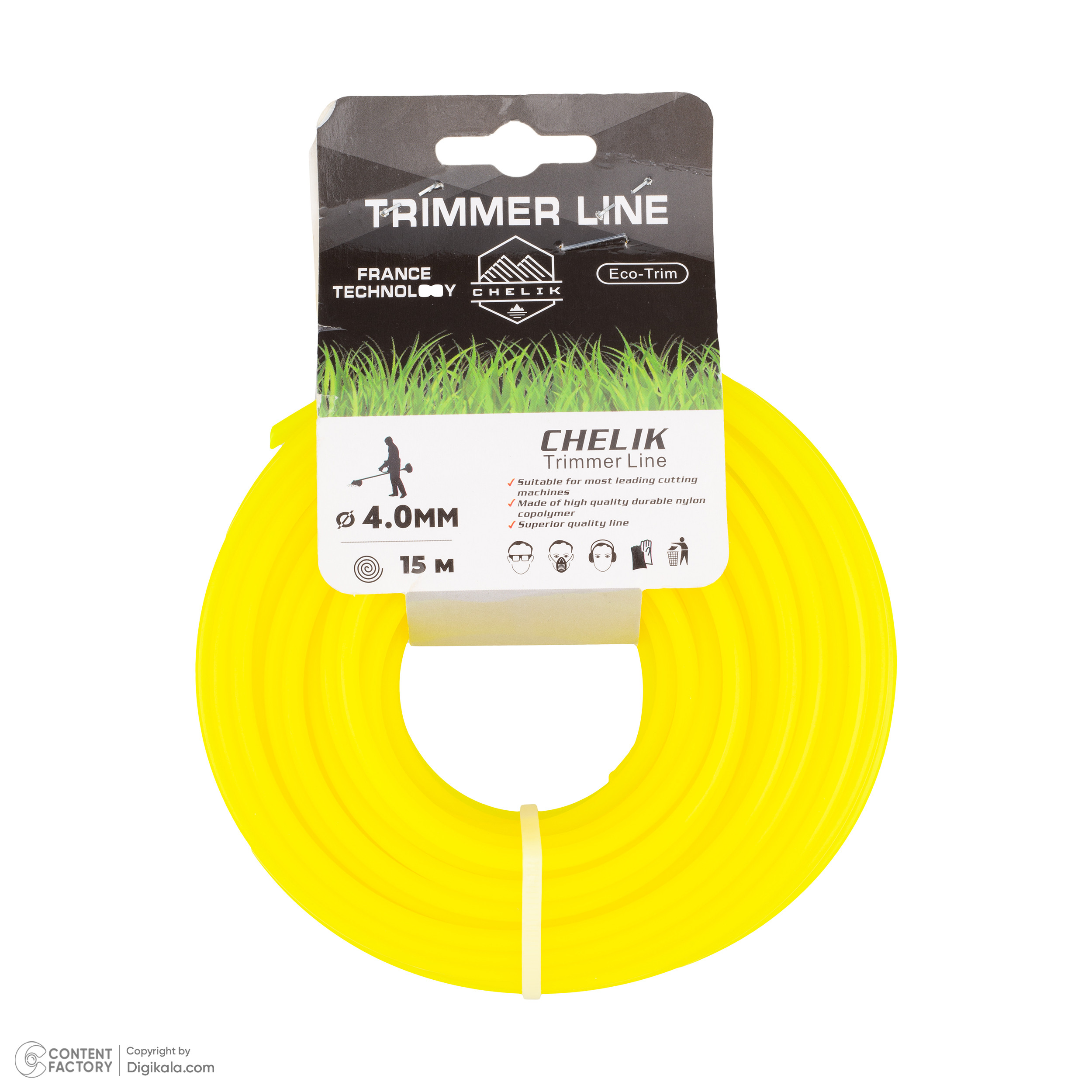 نخ علف تراش تریمر لاین مدل گرد کد 4mm-15m-T