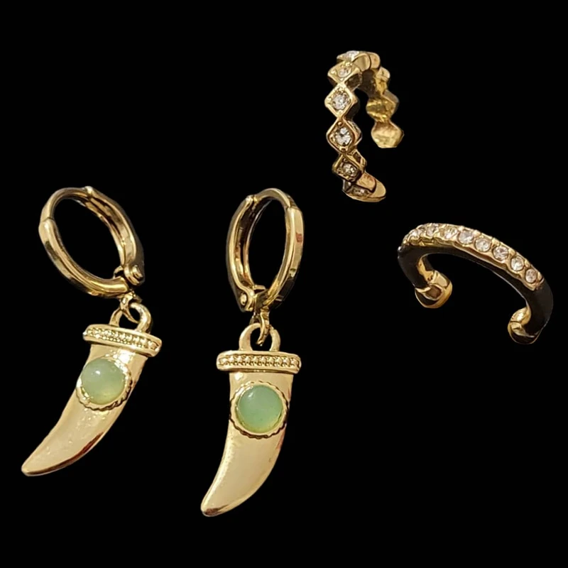 گوشواره زنانه تاش مدل 4433 به همراه پیرسینگ مجموعه 3 عددی