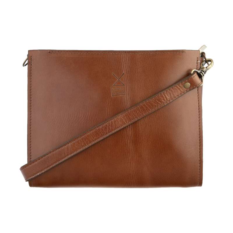 کیف رودوشی زنانه چرم لانکا مدل 100020-Brown