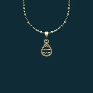 گردنبند طلا 18 عیار زنانه مدوپد مدل هندسی کد AA2-1-1042