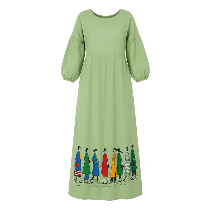 پیراهن ساحلی یقه گرد زنانه مدل لنین 22569158