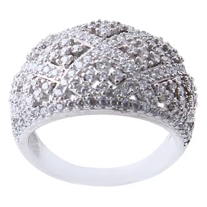 انگشتر نقره زنانه بازرگانی میلادی کد AWR_720