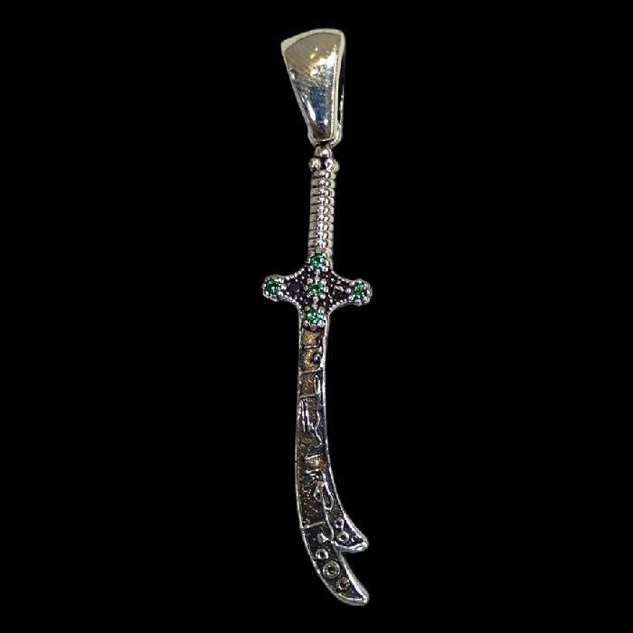 آویز گردنبند نقره مدل شمشیر ذوالفقار کد 8088 آویز گردنبند نقره مدل شمشیر ذوالفقار کد 8088