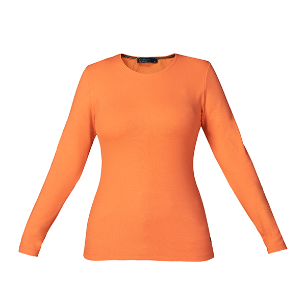 تی شرت آستین بلند زنانه برنس مدل مهرانا رنگ نارنجی