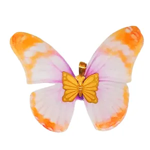 آویز گردنبند طلا 18 عیار زنانه مدل پروانه کد A02