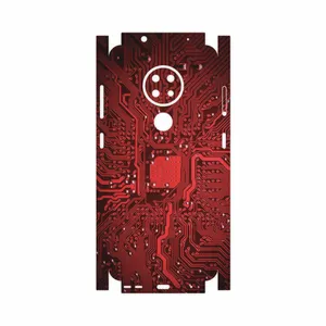 MAHOOT Red Printed Circuit Board-FullSkin Cover Sticker for Nokia 7.2