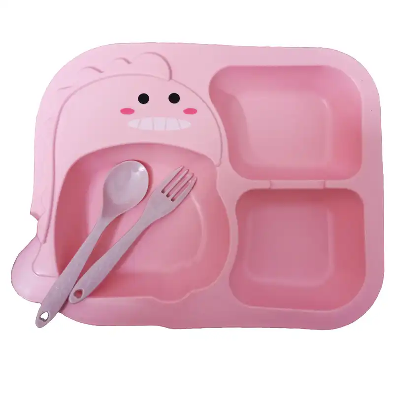 ظرف غذای 3 تکه کودک طرح دایناسور کد 89