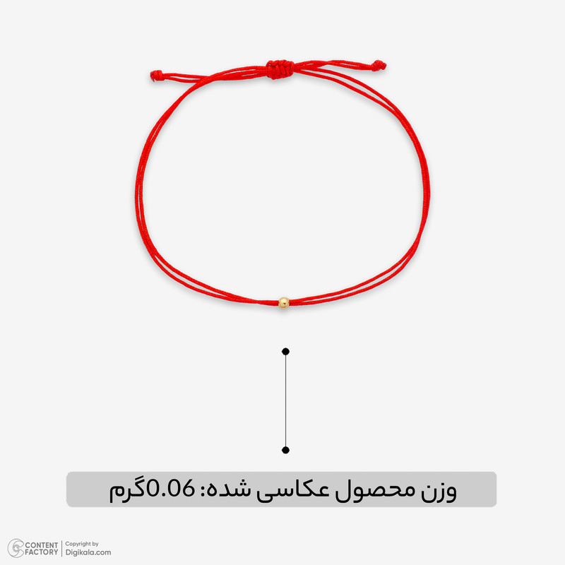 دستبند طلا 18 عیار زنانه با بند نخی گالری طلای مهرسین مدل em10