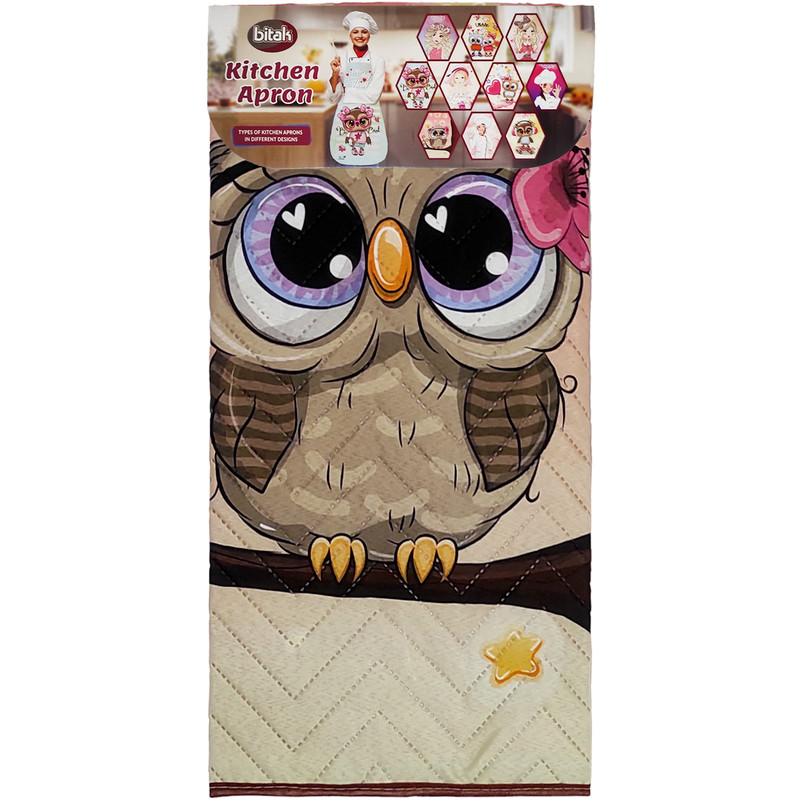 پیشبند آشپزخانه بیتک مدل فانتزی جغد کد 01