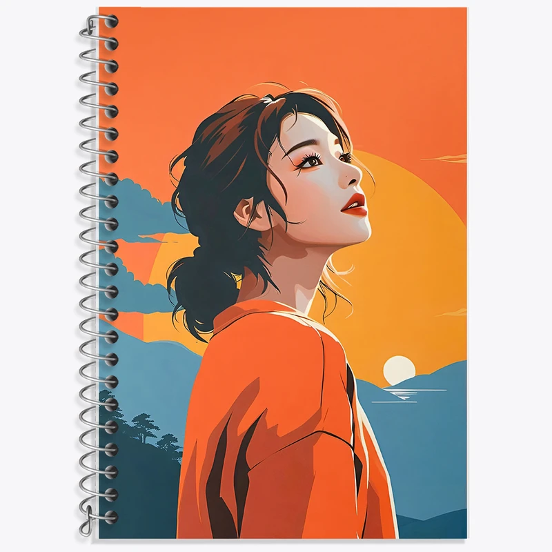 دفتر زبان 50 برگ خندالو مدل دو خط طرح دخترانه کد N3804