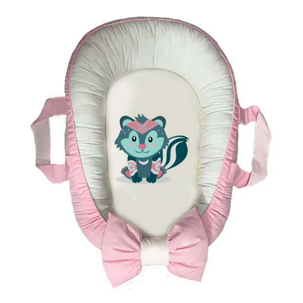 سرویس خواب سه تکه نوزاد مدل گارد محافظ دار طرح فانتزی سنجابی کد 005