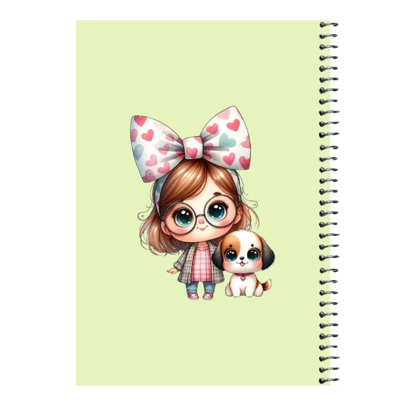 دفتر مشق 80 برگ اس جی مدل دخترک و هاپو   