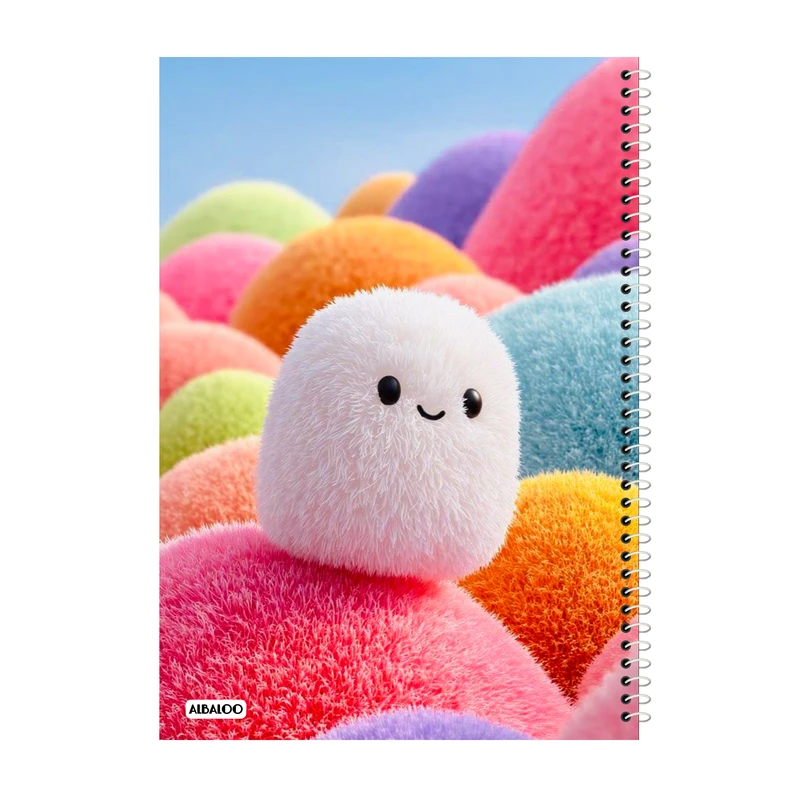 دفتر مشق 50 برگ آلبالو طرح فانتزی کد 2208