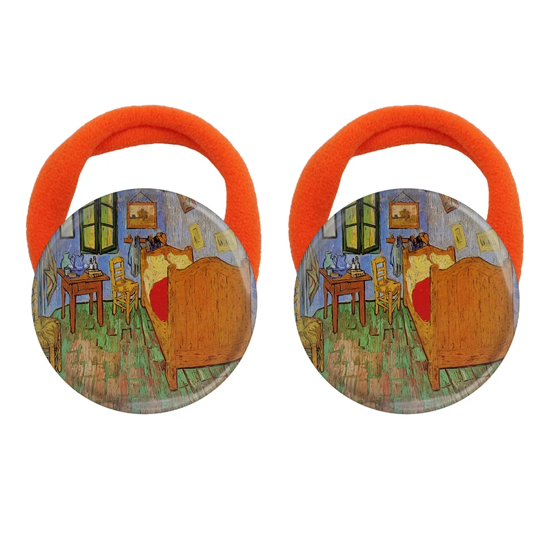 کش مو زنانه مدل نقاشی اتاق خواب آرل از ون گوگ کد S15170 بسته دو عددی