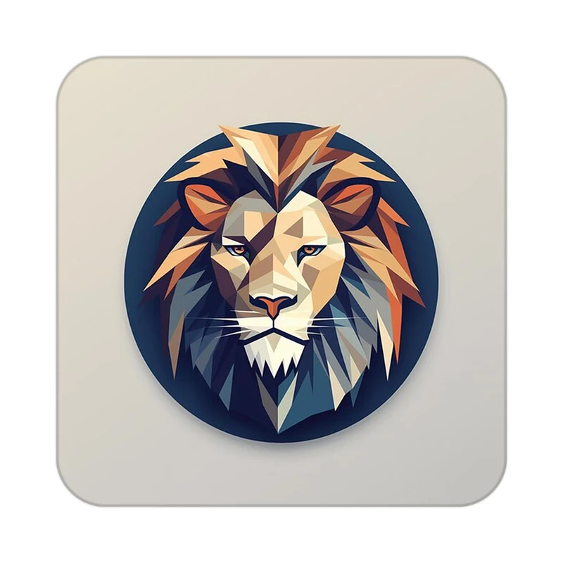 زیر لیوانی کاکتی طرح شیر مدل mp24132