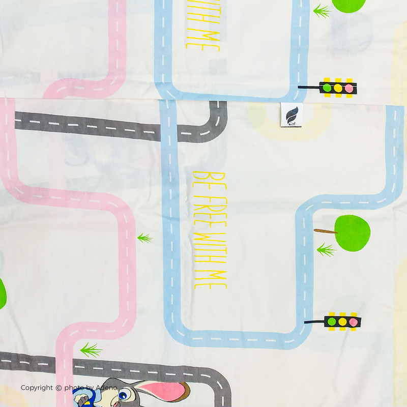 ملحفه آدنو مدل Zootopia کد IR82 یک نفره سایز 100x150 سانتی متر