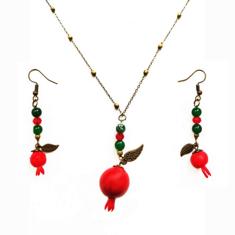 نیم ست زنانه طرح انار مدل یلدا 002