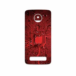 MAHOOT Red Printed Circuit Board Cover Sticker for Motorola Moto Z