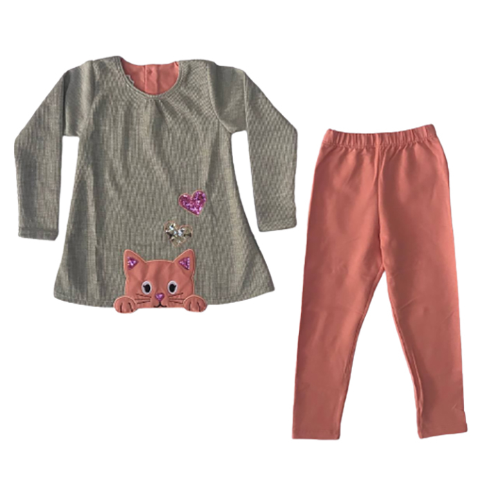 ست تونیک و شلوار دخترانه مدل عروسکی kit12