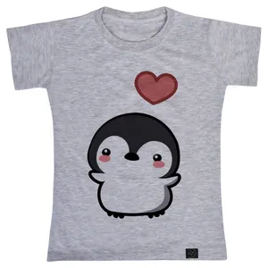 تی شرت آستین کوتاه دخترانه 27 مدل پنگوئن کد W24