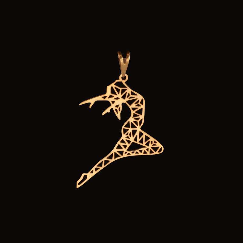 آویز گردنبند طلا 18 عیار زنانه الن نار مدل بالرين ELN10389