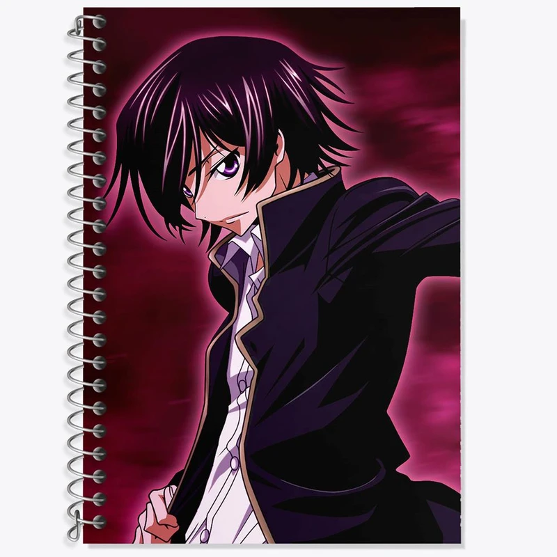دفتر زبان 50 برگ خندالو مدل دو خط طرح لولوش وی بریتانیا انیمه کد گیاس Code Geass کد 13078