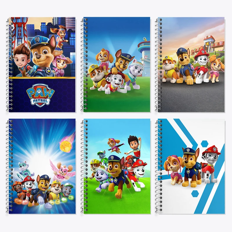 دفتر زبان 50 برگ خندالو مدل دو خط طرح سگ های نگهبان (Paw Patrol) کد 302 مجموعه 6 عددی