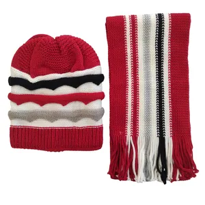 ست کلاه و شال گردن بافتنی بچگانه مدل G1GHE004