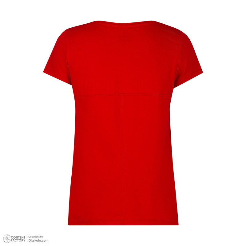 ست تی شرت آستین کوتاه و شلوارک زنانه ناربن مدل 15211083 رنگ قرمز