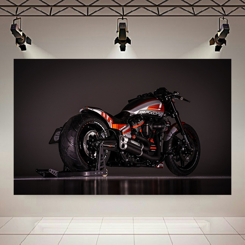 پوستر مدل بک لایت طرح موتور سنگین Harley-Davidson FXDR کد ARY109