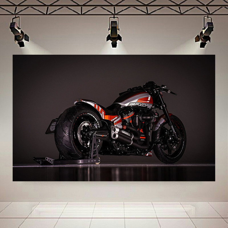 پوستر پارچه ای طرح موتور سنگین مدل Harley-Davidson FXDR کد AR122