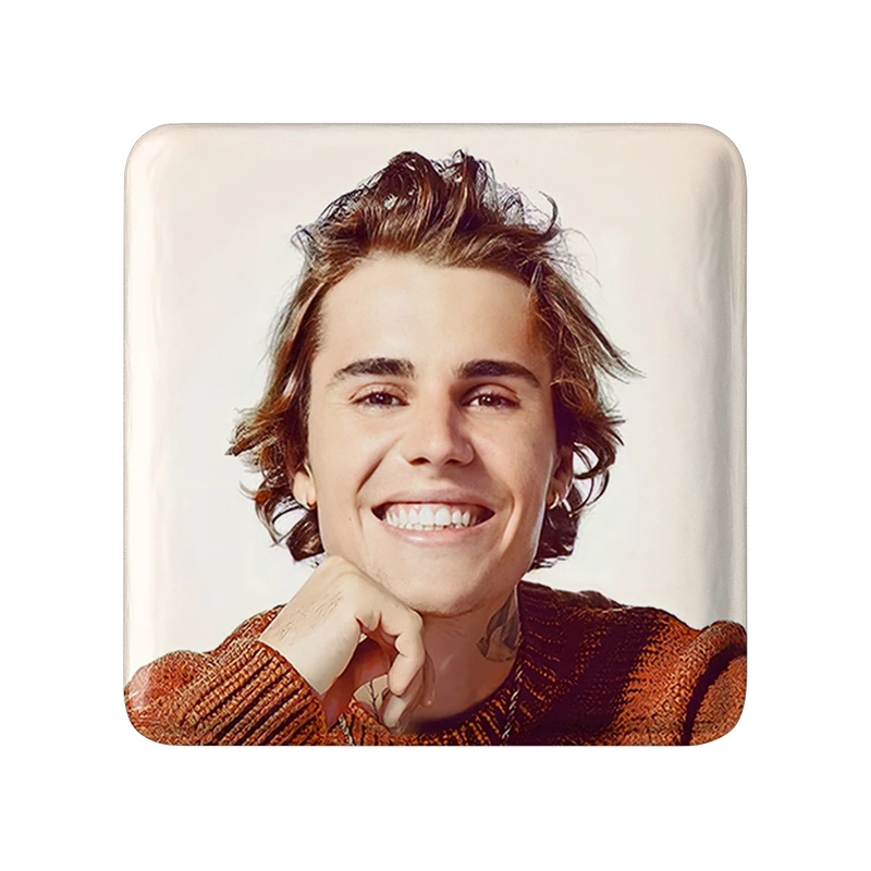 مگنت خندالو طرح جاستین بیبر Justin Bieber  مدل مربعی کد 19019